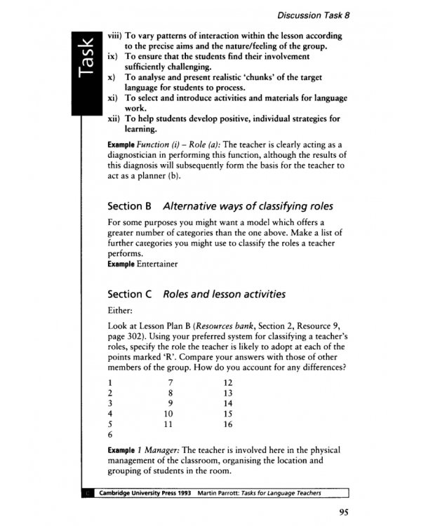 Tasks for Language Teachers. A Resource Book for Training and Development
