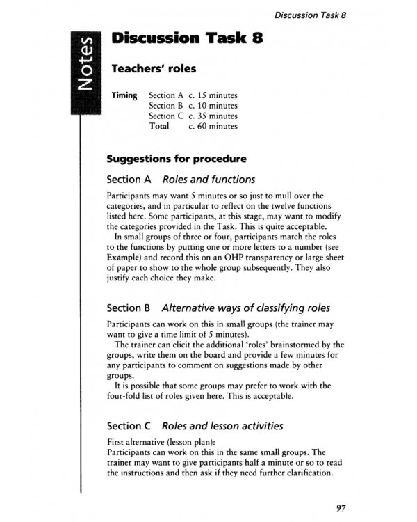 Tasks for Language Teachers. A Resource Book for Training and Development