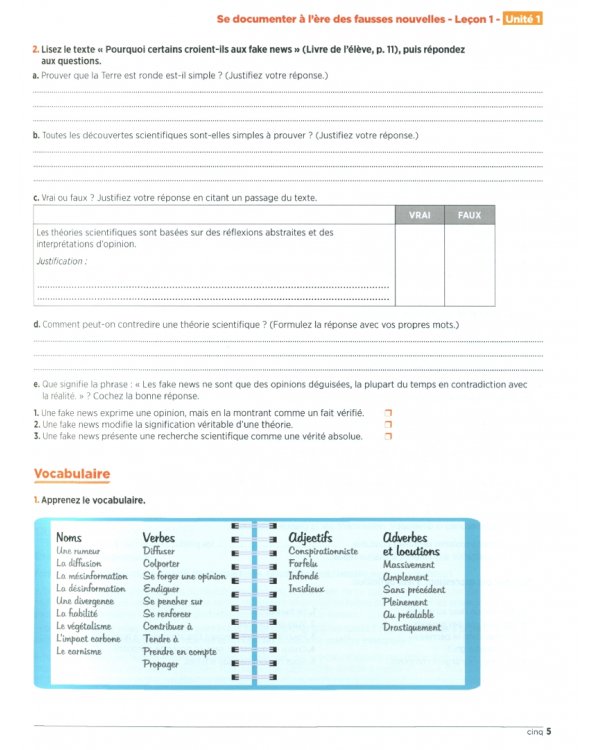 Tendances. Niveaux C1/C2. Cahier d'activités