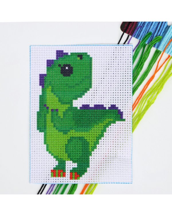 Вышивка крестиком Динозавр