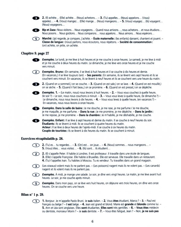 Grammaire progressive du français. Niveau débutant. A1. Corrigés