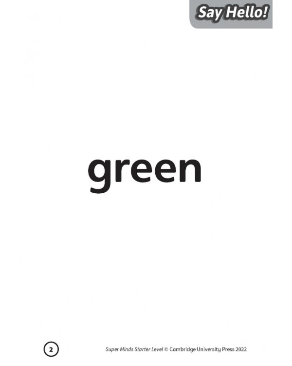 Super Minds. 2nd Edition. Starter. Flashcards