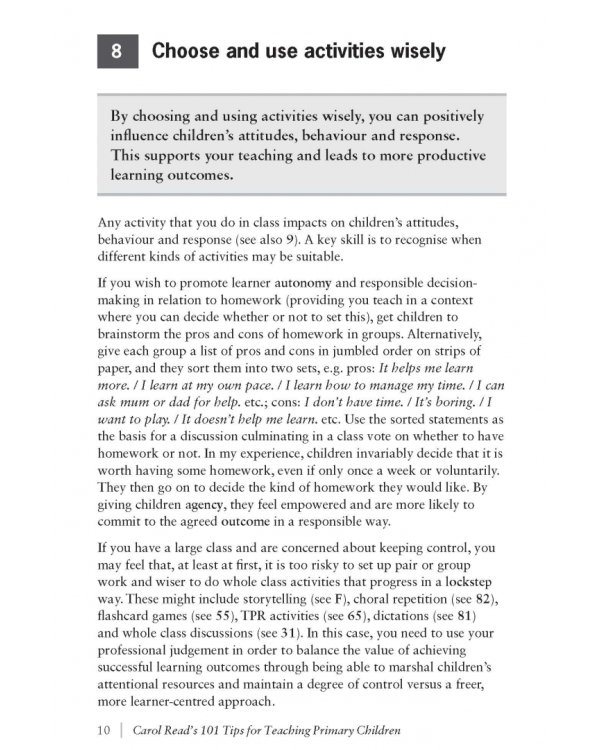 Carol Read’s 101 Tips for Teaching Primary Children