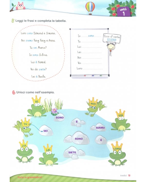 Forte in grammatica! Teoria, esercizi e giochi per bambini. A1-A2