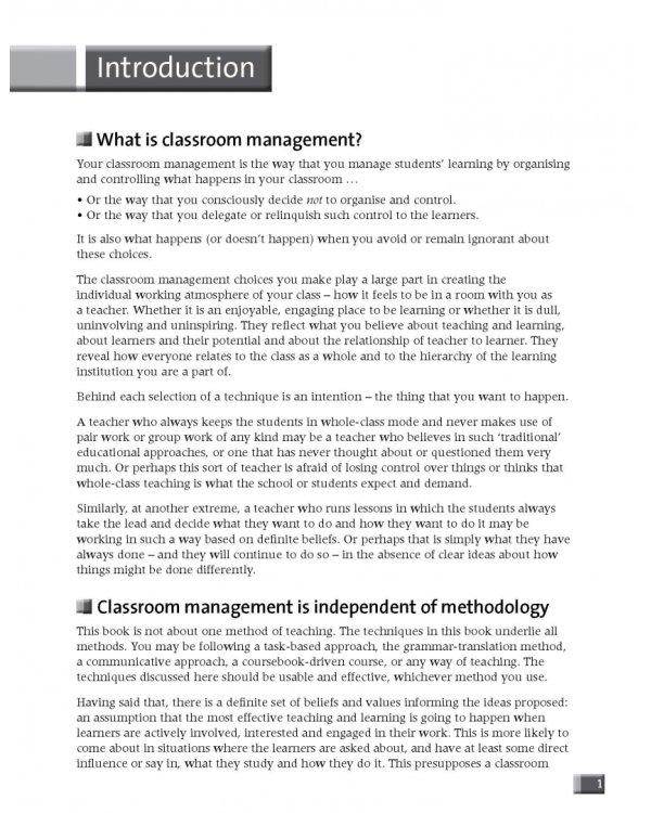 Classroom Management Techniques