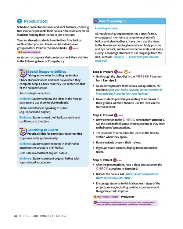 Own It! Level 1. Project Book