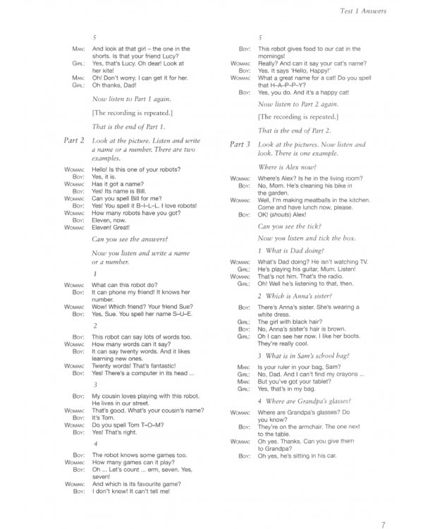Cambridge English Young Learners. Starters 2 for Revised Exam from 2018. Answer Booklet