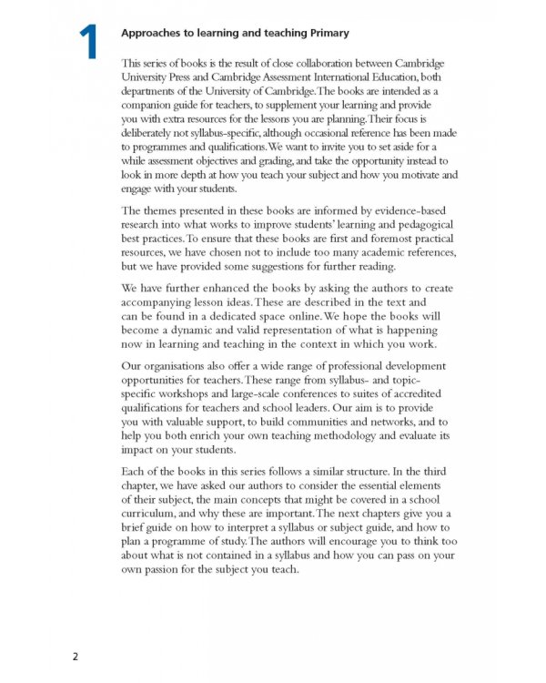 Approaches to Learning and Teaching Primary