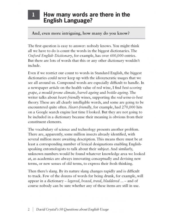David Crystal's 50 Questions About English Usage