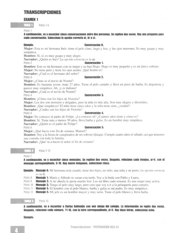 Preparación al DELE A1. Claves. Soluciones comentadas y transcripciones