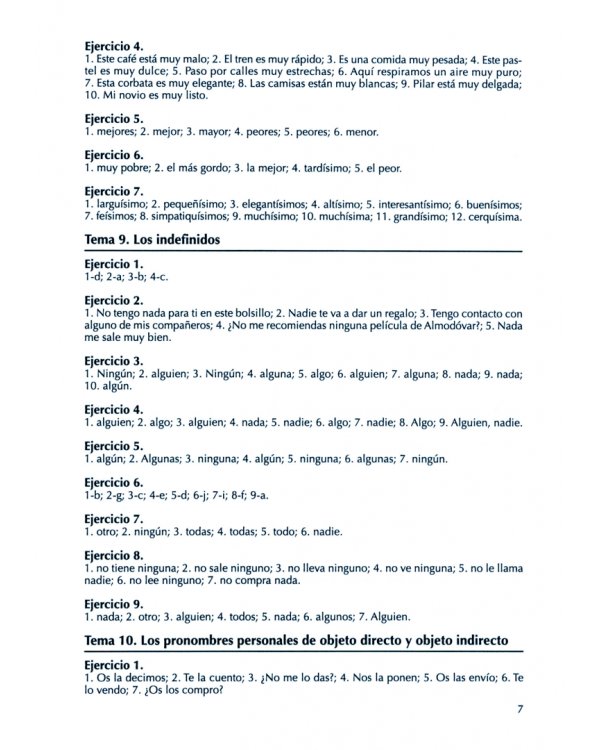 Competencia gramatical en uso A2. Libro de claves