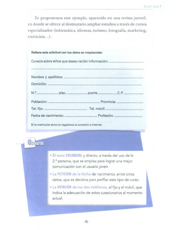 Escritura. Nivel medio B1