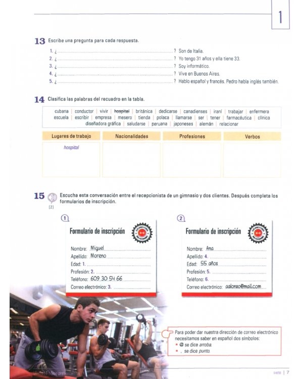 Frecuencias fusión A1 + A2. Libro de ejercicios