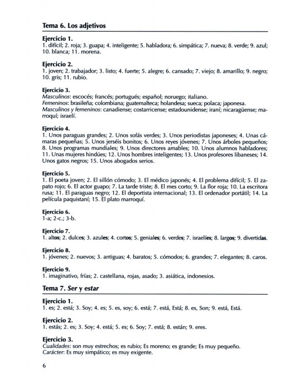Competencia gramatical en uso A1. Libro de claves