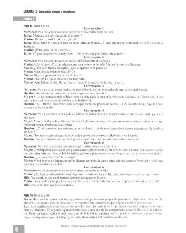 Preparacion al DELE B2. Libro de claves