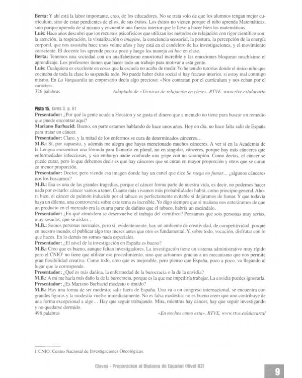 Preparacion al DELE B2. Libro de claves