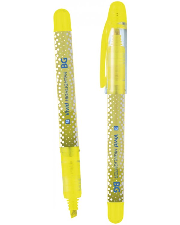 Текстмаркер Vivid, с жидкими чернилами, 1-3 мм, желтый