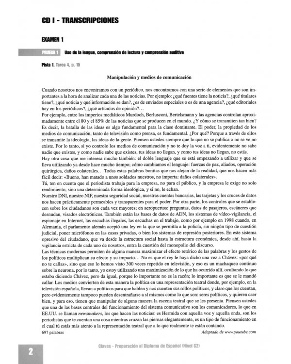 Preparacion al DELE C2. Libro de claves