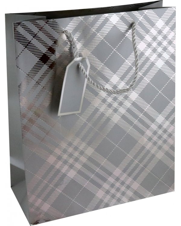 Пакет подарочный Шотландка