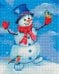 Алмазная мозаика Снеговик и синица