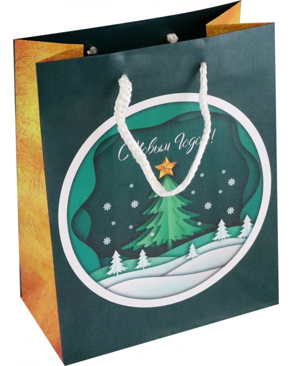 Пакет подарочный Елка со зведой