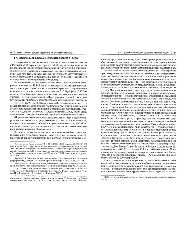 Перспективы легализации семейного предпринимательства. Монография