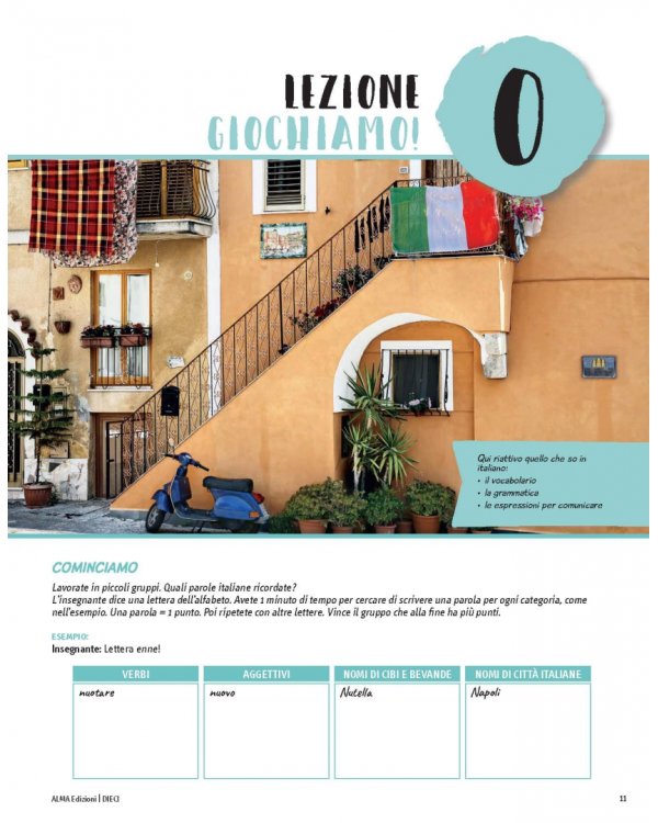 DIECI. Lezioni di italiano. A2
