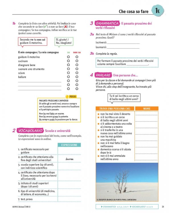 DIECI. Lezioni di italiano. A2