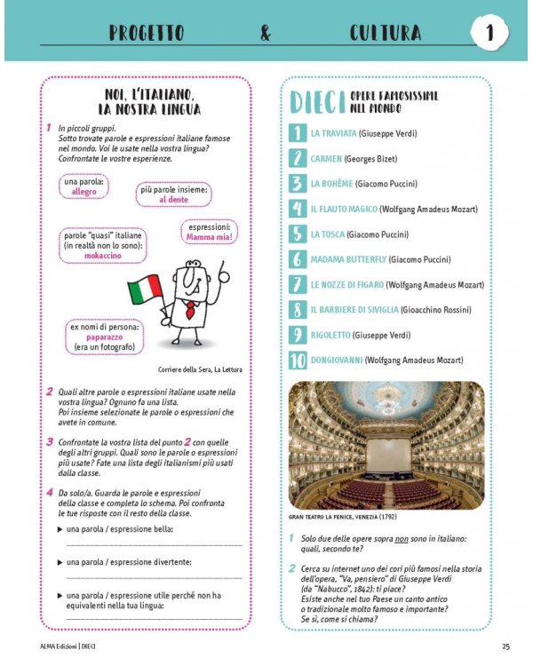 DIECI. Lezioni di italiano. A2