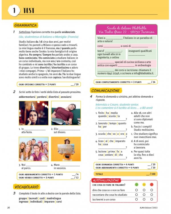 DIECI. Lezioni di italiano. A2
