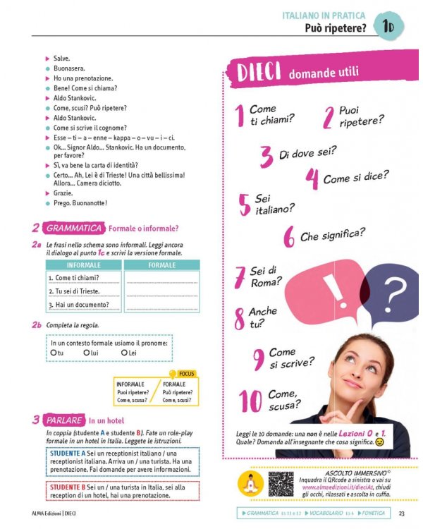 DIECI. Lezioni di italiano A1