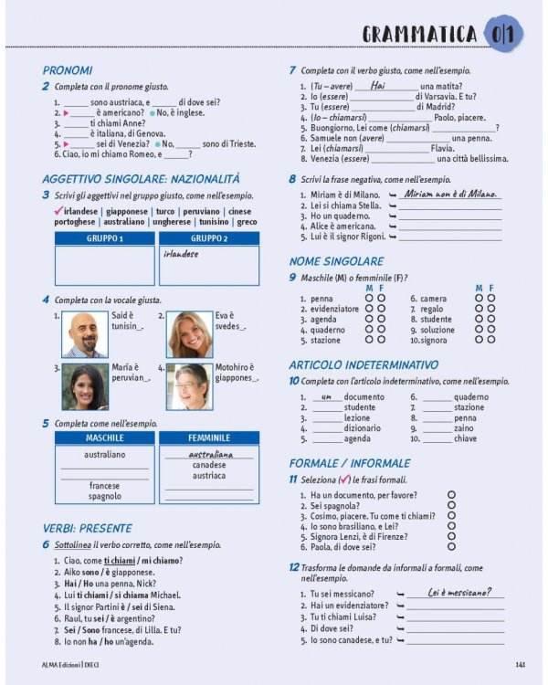 DIECI. Lezioni di italiano A1