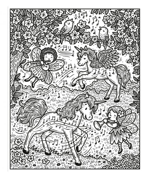 Unicorn World. Magic Painting Book