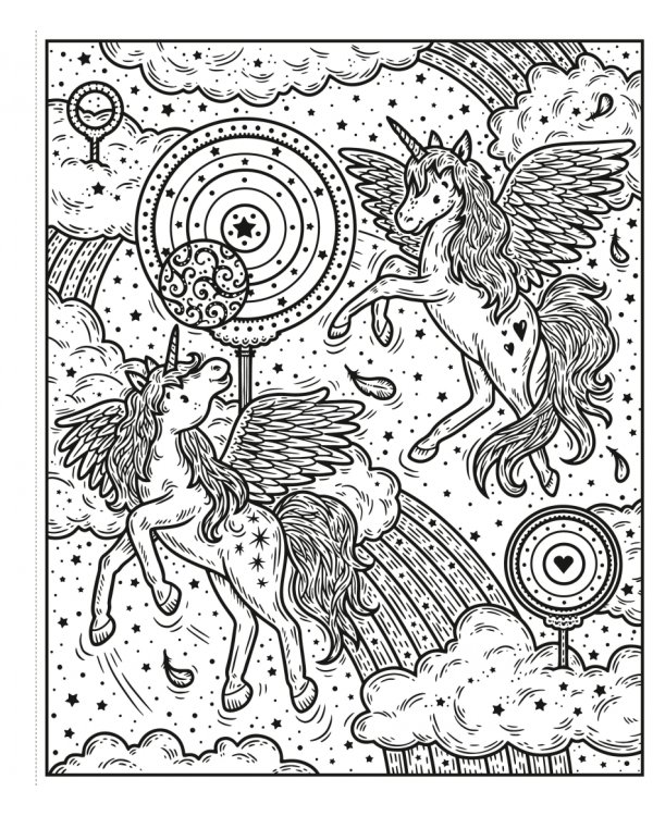 Unicorn World. Magic Painting Book