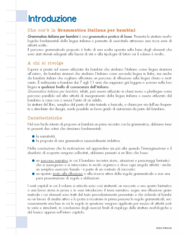 Grammatica italiana per bambini + audio online