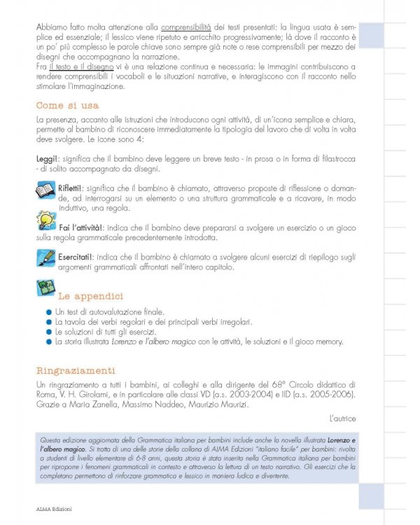 Grammatica italiana per bambini + audio online