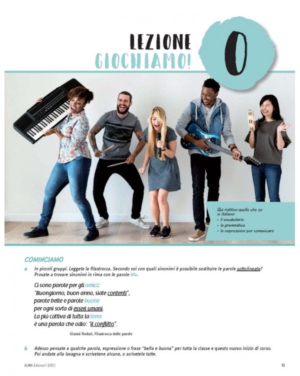DIECI. Lezioni di italiano. B1