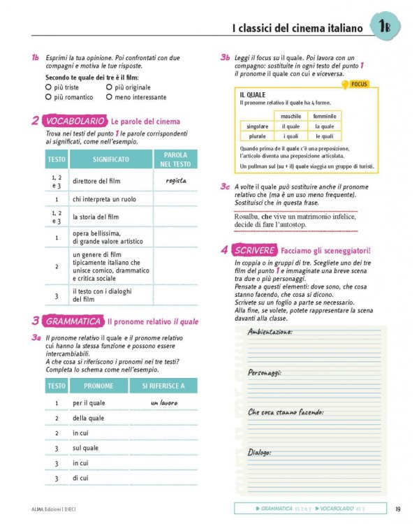 DIECI. Lezioni di italiano. B1