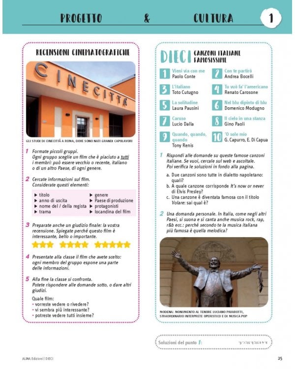 DIECI. Lezioni di italiano. B1