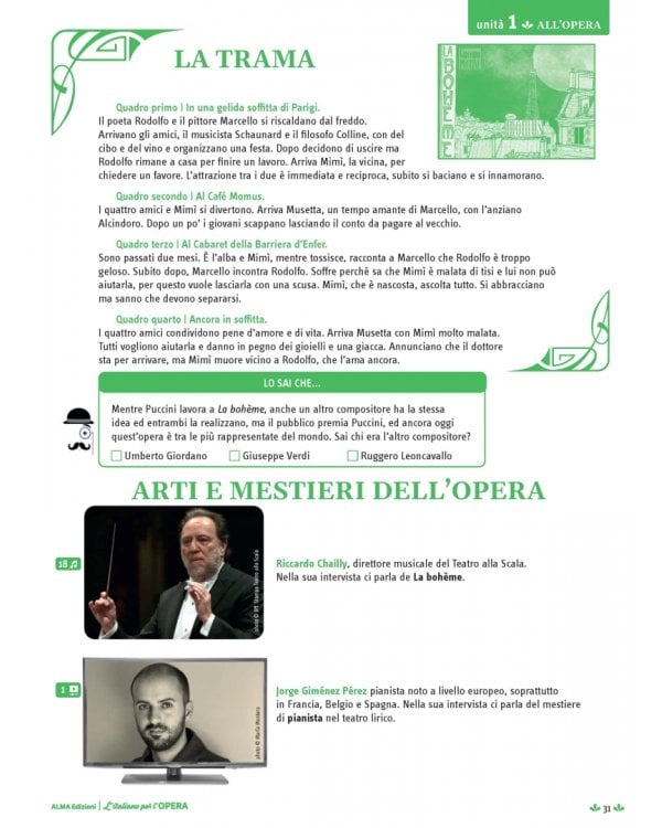 L'italiano per l'opera + audio e video online