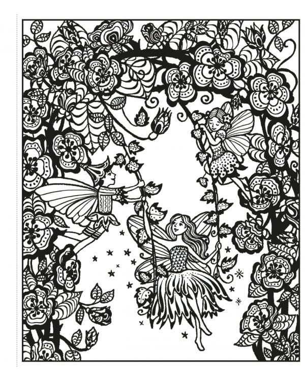 Fairy Gardens. Magic Painting Book