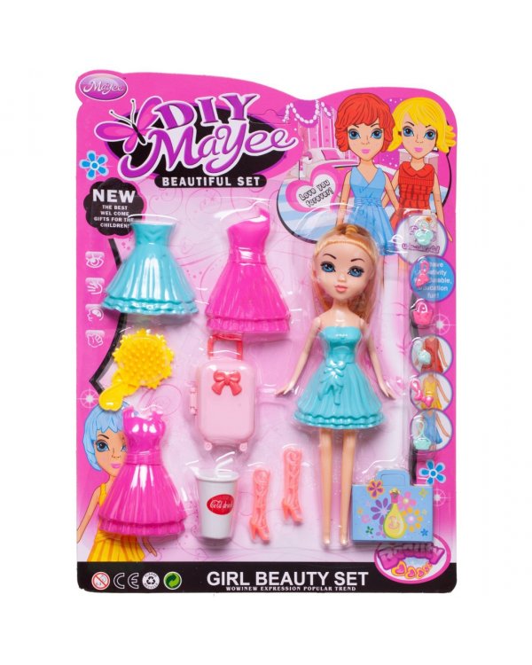 Кукла с 2 платьями с игровыми предметами