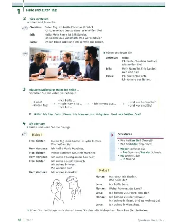 Spektrum Deutsch A1+. Integriertes Kurs- und Arbeitsbuch + 2 Audio-CDs