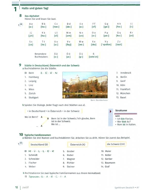 Spektrum Deutsch A1+. Integriertes Kurs- und Arbeitsbuch + 2 Audio-CDs