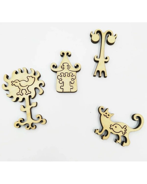 Пазл деревянный. Город котиков, 700 деталей