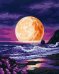 Картина по номерам на холсте Луна на закате