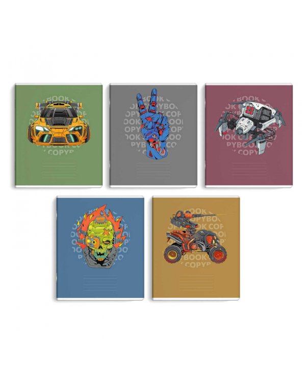 Тетрадь Кибер будущее, А5+, 12 листов, клетка