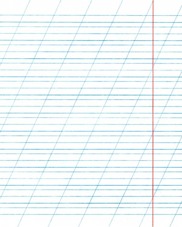 Тетрадь Лиловая, А5+, 12 листов, косая линия