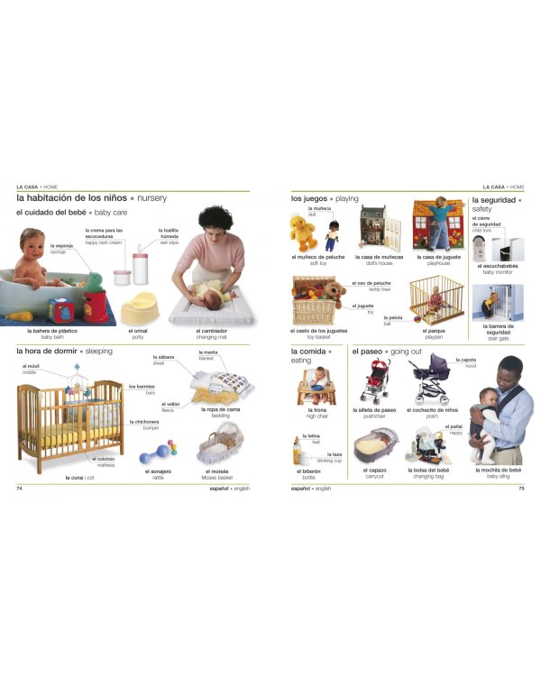 Spanish-English Bilingual Visual Dictionary with Free Audio App