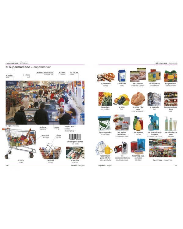 Spanish-English Bilingual Visual Dictionary with Free Audio App